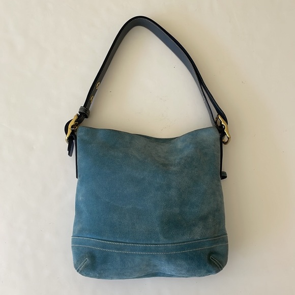 Coach Suede Tassel Duffle Bag - Picture 10 of 16